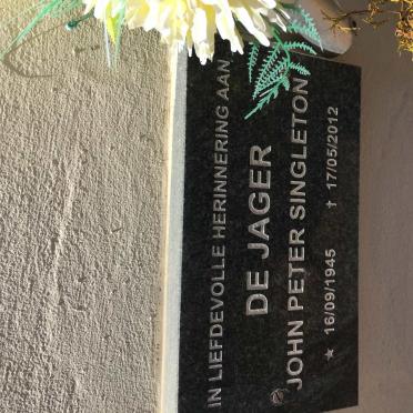 JAGER John Peter Singleton, de 1945-2012