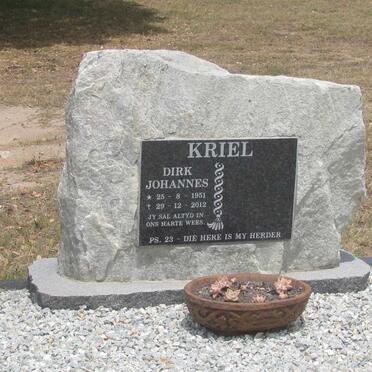 KRIEL Dirk Johannes 1951-2012