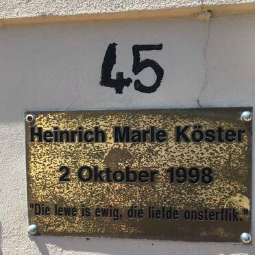 KOSTER Heinrich Marle -1998
