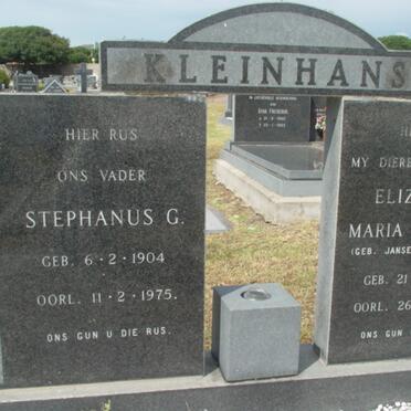 KLEINHANS Stephanus G. 1904-1975