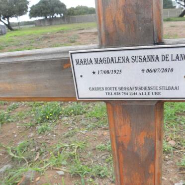 LANGE Maria Magdalena Susanna, de 1925-2010