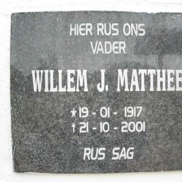 MATTHEE Willem J. 1917-2001