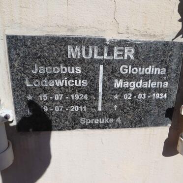 MULLER Jacobus Lodewicus 1924-2011 & Gloudina Magdalena 1934-