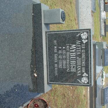 MYBURGH Aletta Johanna nee OOSTHUIZEN 1946-1992