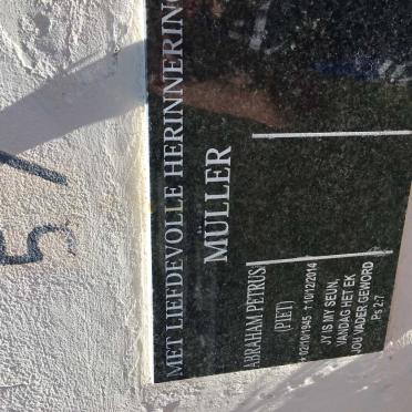 MULLER Abraham Petrus 1945-2014