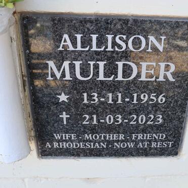 MULDER Allison 1956-2023