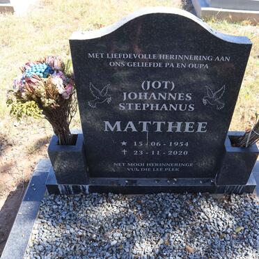 MATTHEE Johannes Stephanus 1954-2020