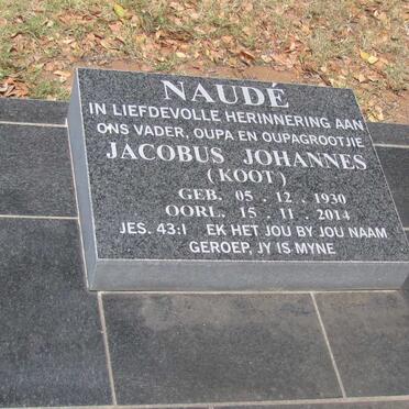 NAUDE Jacobus Johannes 1930-2014