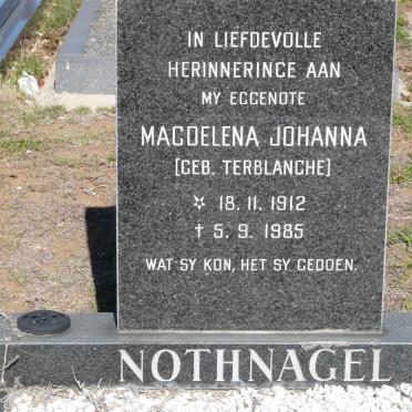 NOTHNAGEL Magdalena Johanna neé TERBLANCHE 1912-1985