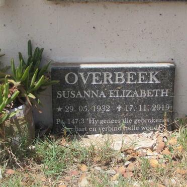 OVERBEEK Susanna Elizabeth 1932-2019