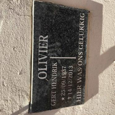 OLIVIER Gert Hendrik 1937-2013