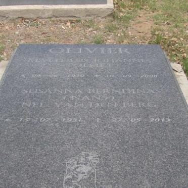 OLIVIER Mattheus Johannes 1930-2008 &amp; Susanna Berndina VAN DEN BERG 1931-2013