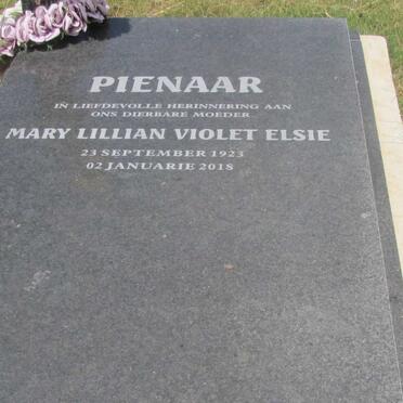 PIENAAR Mary Lillian Violet Elsie 1923-2018