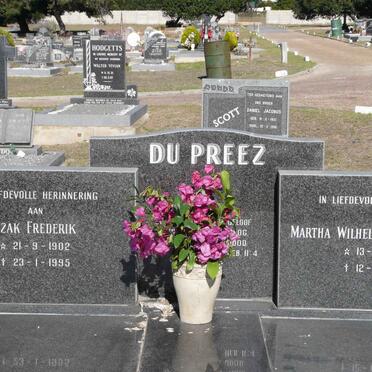 PREEZ Izak Frederik, du 1902-1995 &amp; Martha Wilhelmina VISSER 1906-2002