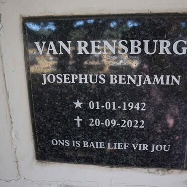 RENSBURG Josephus Benjamin, van 1942-2022