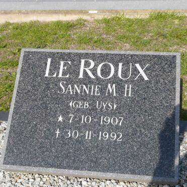 ROUX Sannie M.H., le neé UYS 1907-1992