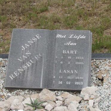RENSBURG Bart, Janse van 1933-2005 &amp; Lasan 1940-2013