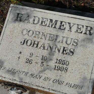 RADEMEYER Cornelius Johannes 1950-1998
