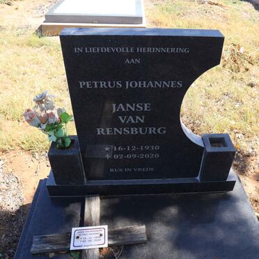 RENSBURG Petrus Johannes, Janse van 1930-2020