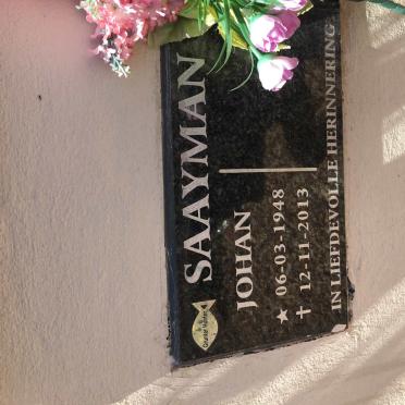 SAAYMAN Johan 1948-2013