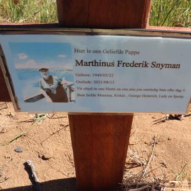 SNYMAN Marthinus Frederik 1949-2021