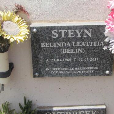 STEYN Belinda Leatitia 1965-2017