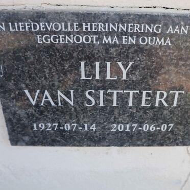 SITTERT Lily, van 1927-2017