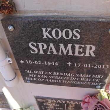 SPAMER Koos 1944-2013