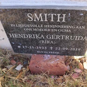 SMITH Hendrika Gertruida 1933-2019
