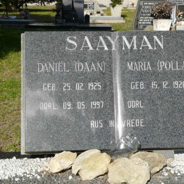 SAAYMAN Daniël 1925-1997 &amp; Maria 1926-