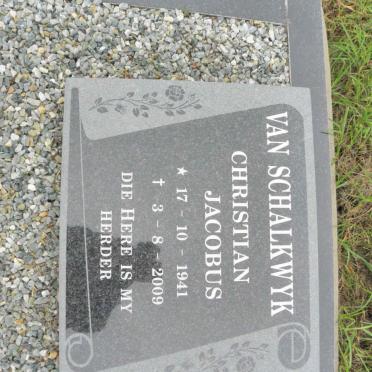 SCHALKWYK Christiaan Jacobus, van 1941-2009
