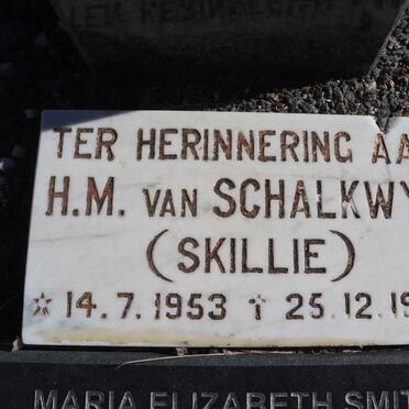 SCHALKWYK H.M., van 1953-1989