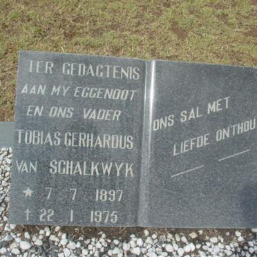 SCHALKWYK Tobias Gerhardus, van 1897-1975 &amp; Maria Elizabeth 1909-1994 :: VAN SCHALKWYK H.M. 1953-1989