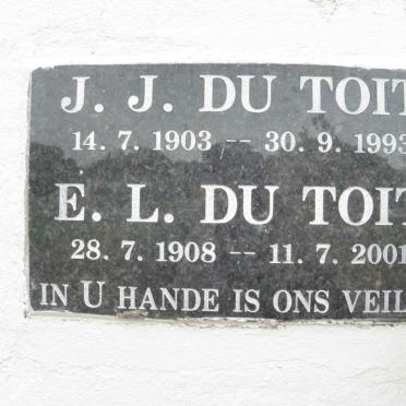TOIT J.J., du 1903-1999 &amp; E.L. 1908-2001