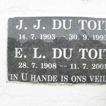 TOIT J.J., du 1903-1999 &amp; E.L. 1908-2001