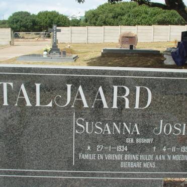 TALJAARD Susanna Josina nee BOSHOFF 1934-1996