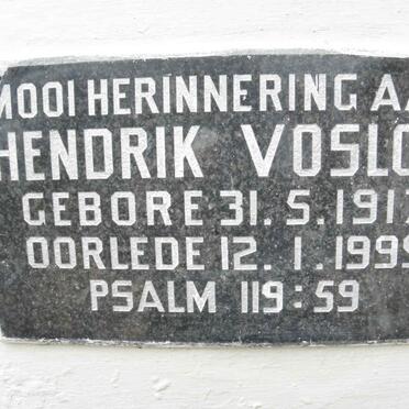 VOSLOO Hendrik 1917-1999