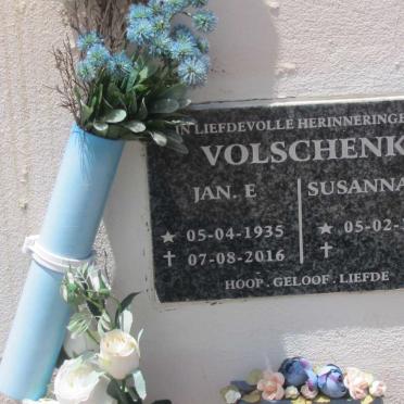 VOLSCHENK Jan. E. 1935-2016 &amp; Susanna P.G. 1936-