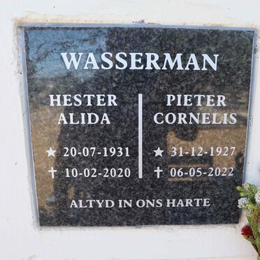 WASSERMAN Pieter Cornelis 1927-2022 & Hester Alida 1931-2020