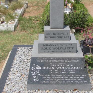 WOLVAARDT Johanna Hendrina, ROUX 1945-2014