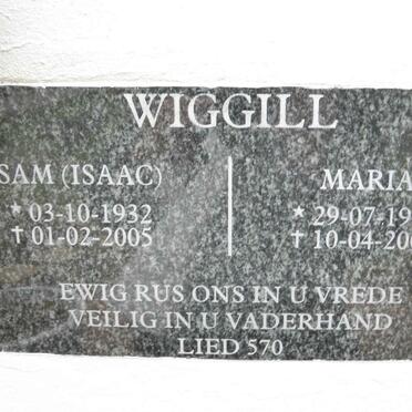 WIGGILL SAM 1932-2005 &amp; Maria 1935-2006