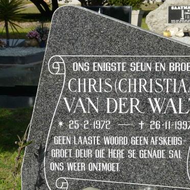 WALT Christiaan, van der 1972-1997