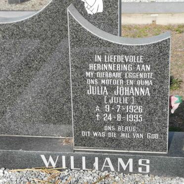 WILLIAMS Julia Johanna 1926-1995