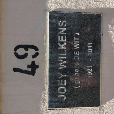 WILKENS Joey nee DE WIT 1921-2011