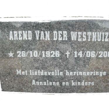 WESTHUIZEN Arend, van der 1926-2002