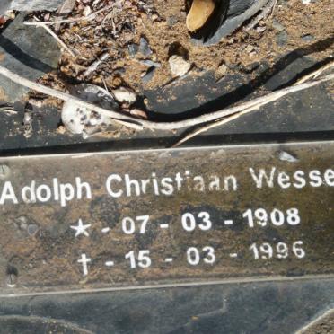 WESSELS Adolph Chritiaan 1908-1996