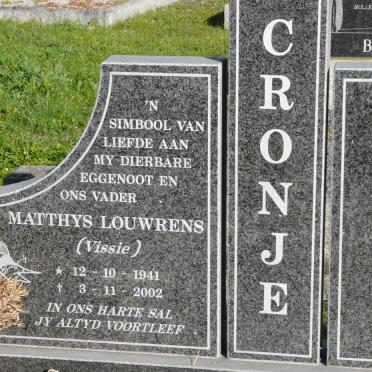 CRONJE Matthys Louwrens 1941-2002