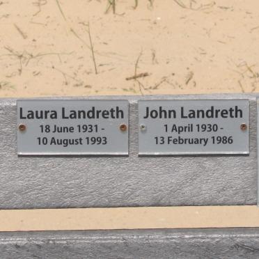 LANDRETH John 1930-1986 &amp; Laura 1931-1993