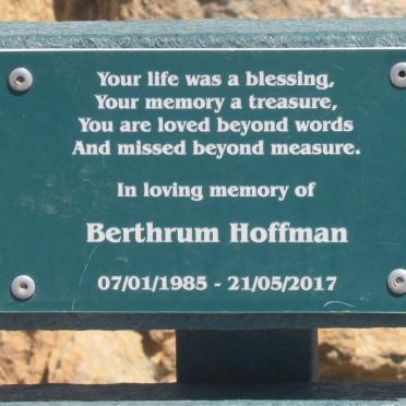 HOFFMAN Berthrum 1985-2017