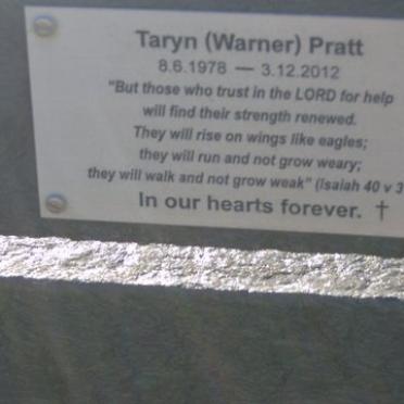 PRATT Taryn nee WARNER 1978-2012